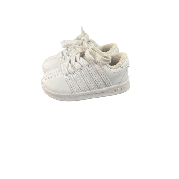 K SWISS Classic Low Varsity Low White on White Toddler Size 5 Unisex Shoes. - Picture 4 of 6